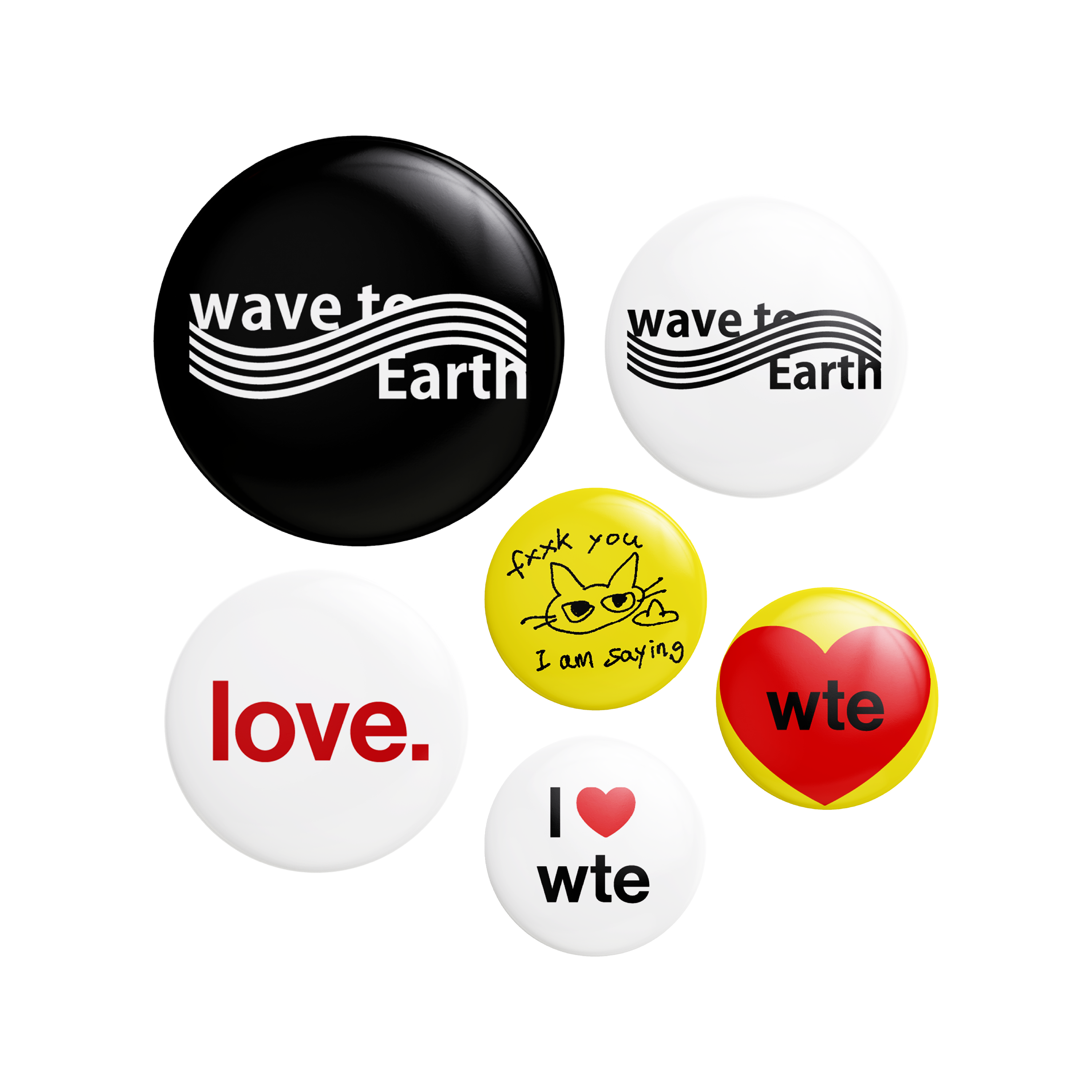 0.3 love Pin Set – wave to earth
